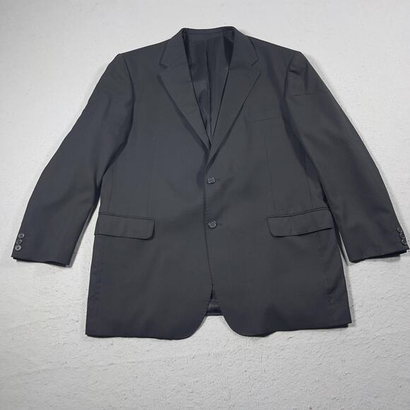 Yves Saint Laurent Blazer Mens 46R Black Wool Sports Coat Suit Jacket Classic